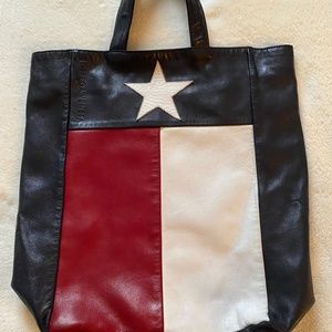 Bottega Venita Ltd Ed leather Texas flag handle bag